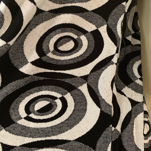 Marc Jacobs Black and White Geometric Circle Square Neck Tunic Dress - Picture 3 of 6